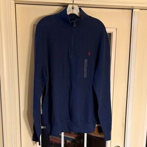 Polo by Ralph Lauren Men's Navy Blue Half-Zip Sweater Men’s XL